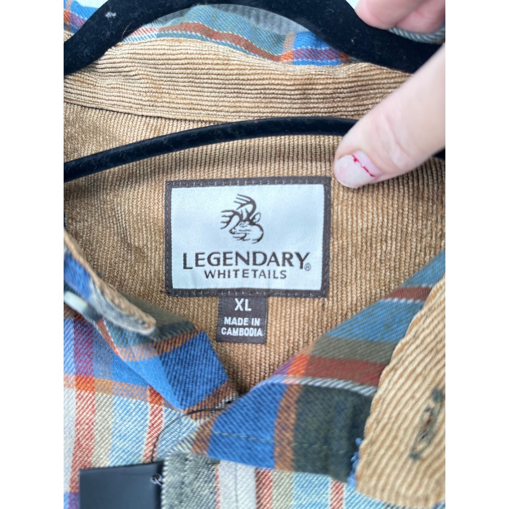 Legendary Whitetails Mens XL Buck Camp Flannel Shirt Plaid NWT Cotton SKU 0430 - Picture 4 of 10